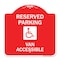 Signmission Reserved Parking Van Accessible, Red & White Aluminum Architectural Sign, 18" x 18", RW-1818-22988 A-DES-RW-1818-22988 - alternate 1
